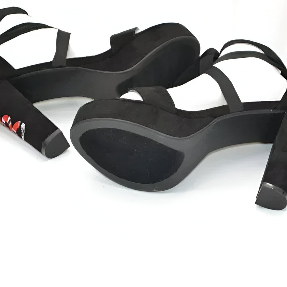 Black Red Python Snake Goth Femme Mod Drag Strapp… - image 7